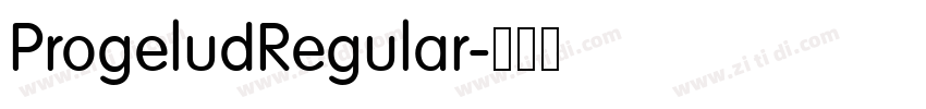 ProgeludRegular字体转换