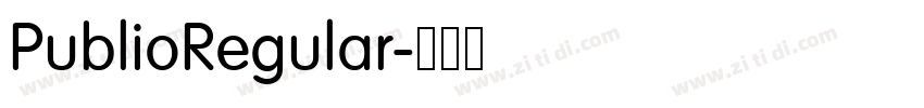 PublioRegular字体转换