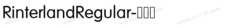 RinterlandRegular字体转换 RinterlandRegular字体转换