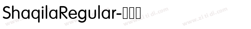 ShaqilaRegular字体转换