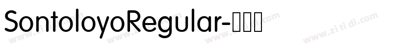 SontoloyoRegular字体转换 SontoloyoRegular字体转换