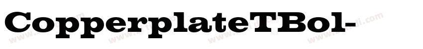 CopperplateTBol字体转换