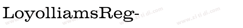 LoyolliamsReg字体转换