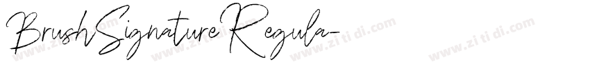 BrushSignatureRegula字体转换