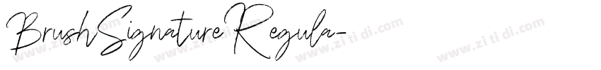 BrushSignatureRegula字体转换