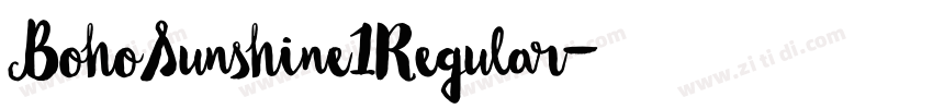 BohoSunshine1Regular字体转换