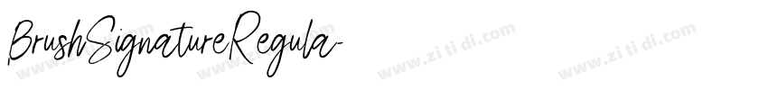 BrushSignatureRegula字体转换