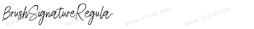 BrushSignatureRegula字体转换