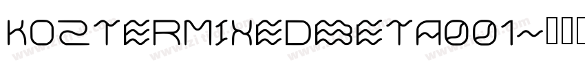 KosterMixedBeta001字体转换