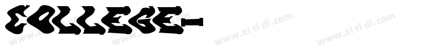 COLLEGE字体转换