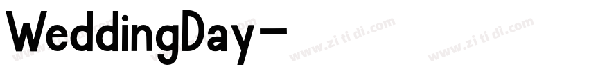 WeddingDay字体转换