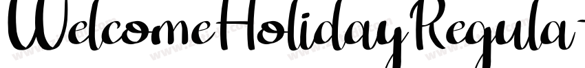 WelcomeHolidayRegula字体转换