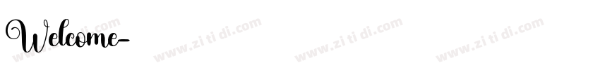 Welcome字体转换