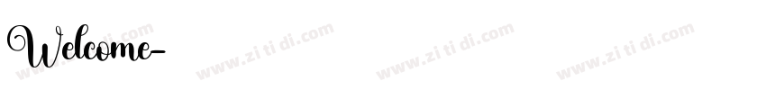 Welcome字体转换