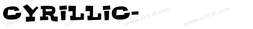Cyrillic字体转换