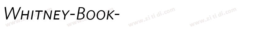 Whitney-Book字体转换 Whitney-Book字体转换