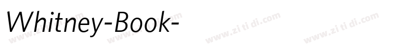Whitney-Book字体转换 Whitney-Book字体转换