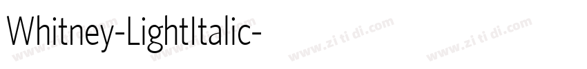 Whitney-LightItalic字体转换