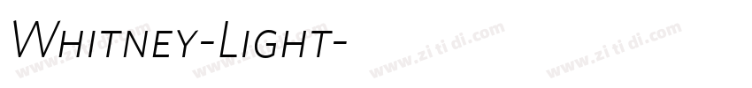 Whitney-Light字体转换 Whitney-Light字体转换