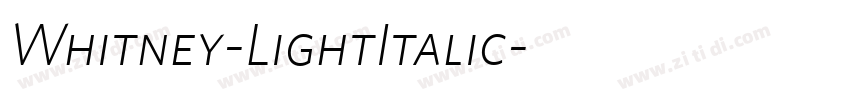 Whitney-LightItalic字体转换