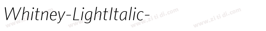 Whitney-LightItalic字体转换