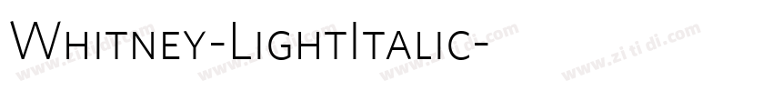 Whitney-LightItalic字体转换