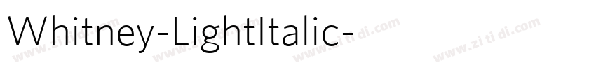 Whitney-LightItalic字体转换