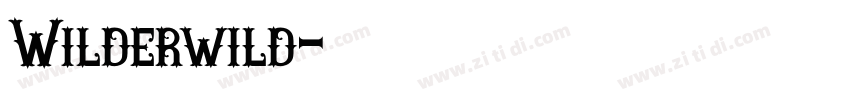 Wilderwild字体转换