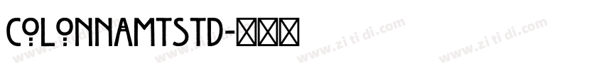 ColonnaMTStd字体转换