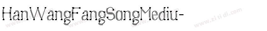 HanWangFangSongMediu字体转换