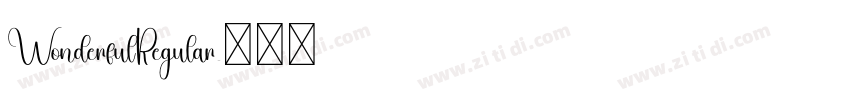 WonderfulRegular字体转换 WonderfulRegular字体转换