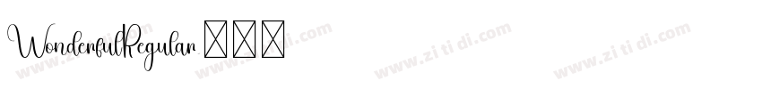WonderfulRegular字体转换 WonderfulRegular字体转换