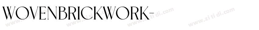 WovenBrickwork字体转换