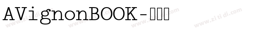 AVignonBOOK字体转换
