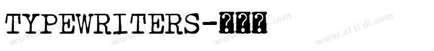 typewriters字体转换