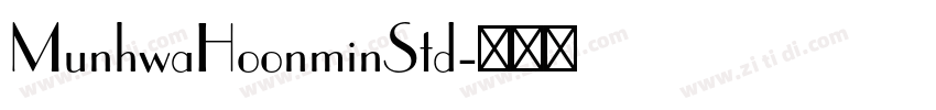 MunhwaHoonminStd字体转换