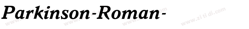 Parkinson-Roman字体转换