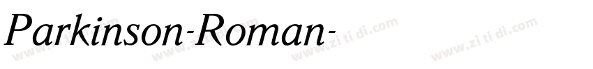 Parkinson-Roman字体转换