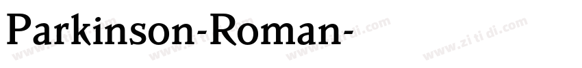 Parkinson-Roman字体转换