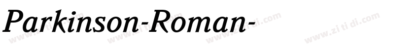 Parkinson-Roman字体转换