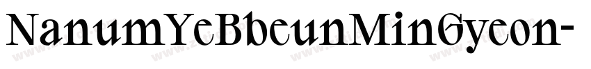 NanumYeBbeunMinGyeon字体转换