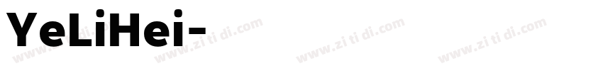 YeLiHei字体转换