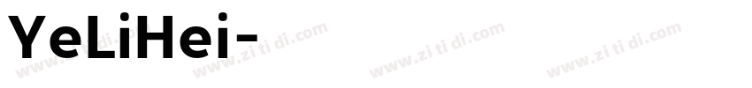 YeLiHei字体转换