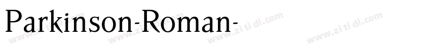 Parkinson-Roman字体转换