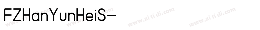 FZHanYunHeiS字体转换