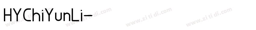 HYChiYunLi字体转换