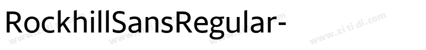 RockhillSansRegular字体转换