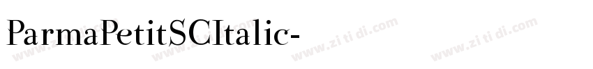 ParmaPetitSCItalic字体转换
