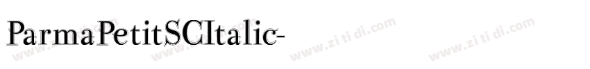 ParmaPetitSCItalic字体转换