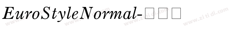 EuroStyleNormal字体转换